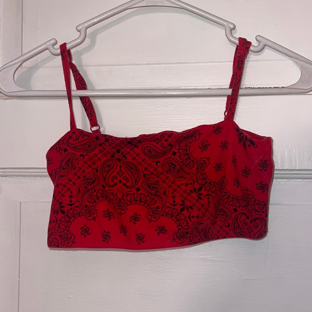Red bandana bralette